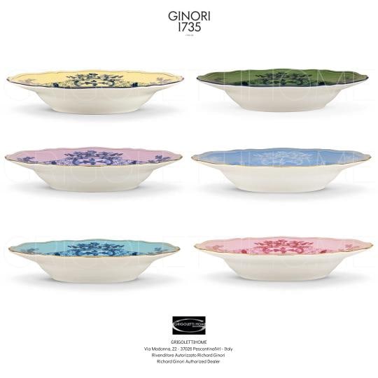 Richard Ginori Oriente Italiano - Set Of 6 Soup Plates 24 Cm / Inch 9.44: Condition: New: A brand-new, unused, unopened, undamaged item in its original packaging (where packaging is applicable). Packaging should be the same as what is found in a retail store, unless the ite