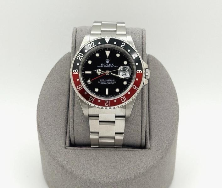 Rolex GMT Master II Coke 16710 40mm Black Dial Red Black Bezel Stainless Steel (1 of 9)
