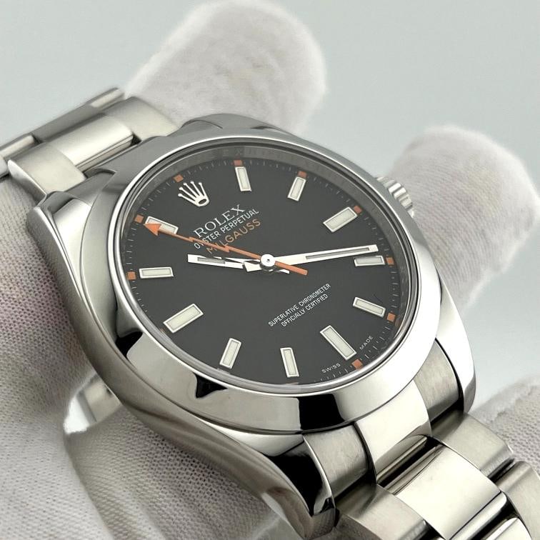 Rolex Milgauss 116400 40mm Black Dial Stainless Steel Box Booklets - 10