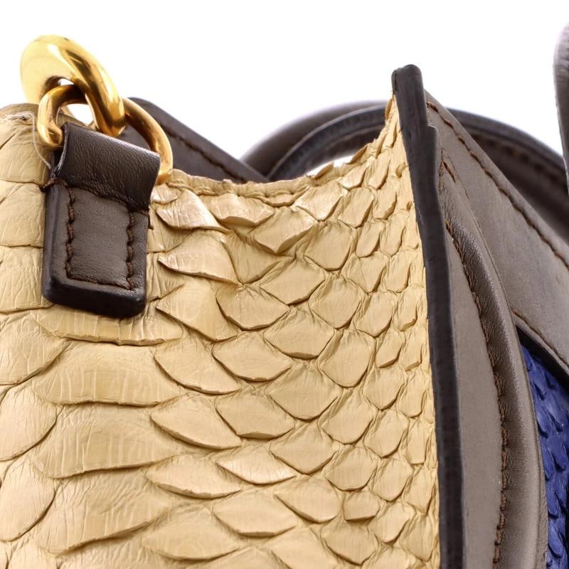 Celine Tricolor Luggage Bag Python and Leather Nano - 7