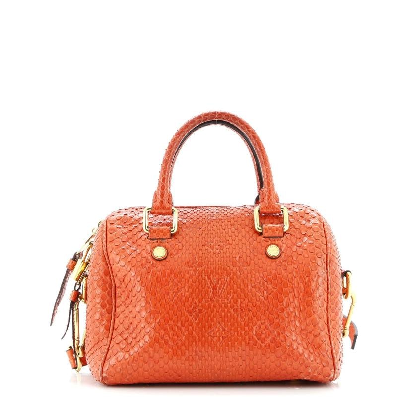 Louis Vuitton Speedy Bandouliere Bag Monogram Embossed Python 20 - 2