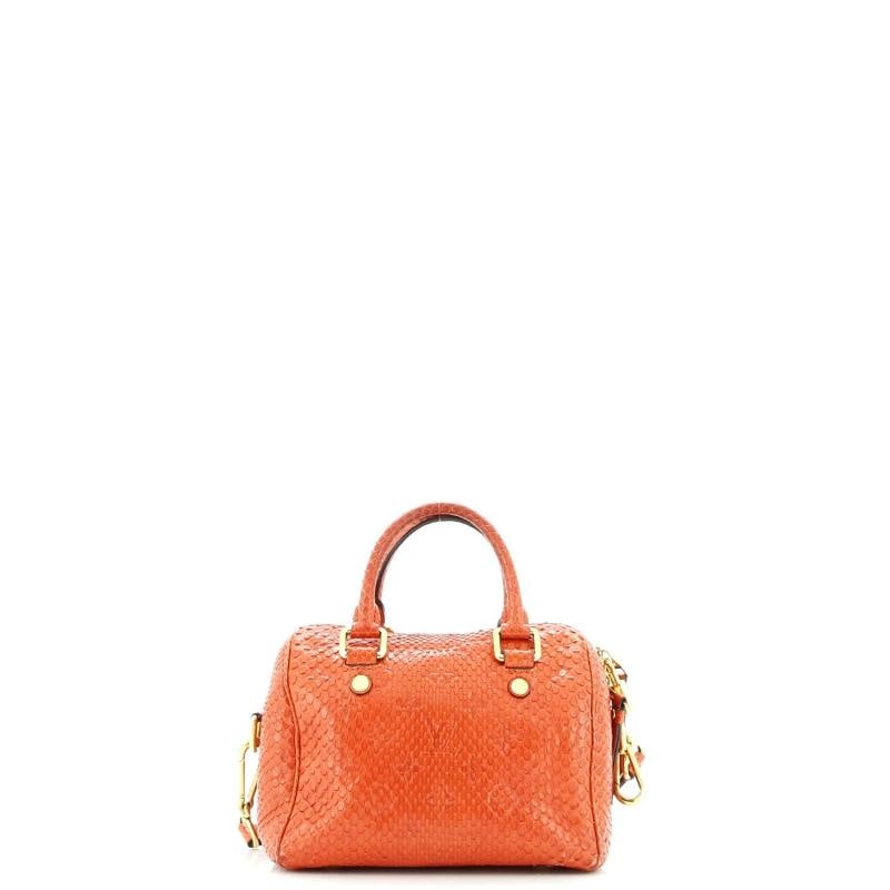 Louis Vuitton Speedy Bandouliere Bag Monogram Embossed Python 20 - 6