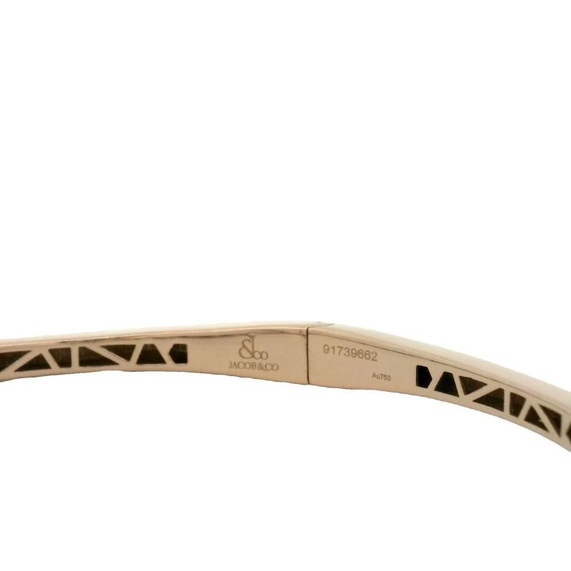 Vintage Ruby & Diamond Jacob & Co Match Cuff Bracelet In 18K Rose Gold - 10