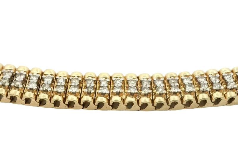 Diamond Bracelet In 14k Yellow Gold - 4