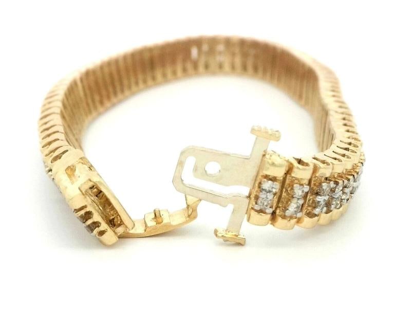 Diamond Bracelet In 14k Yellow Gold - 7
