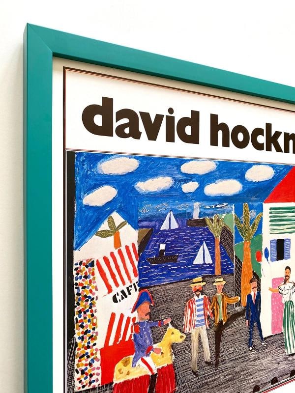 DAVID HOCKNEY RARE 1981 POP ART LITHOGRAPH PRINT FRAMED PARIS EXHIBITION POSTER - 4