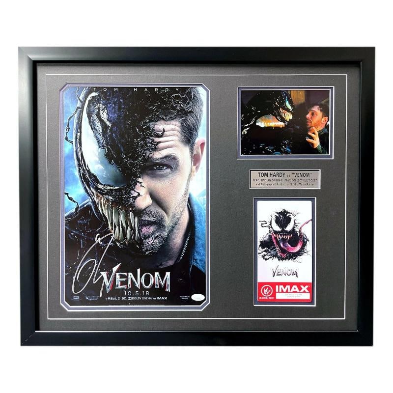 Tom Hardy Autographed "Venom" Authentic Movie Poster IMAX Framed JSA COA Signed (1 of 2)