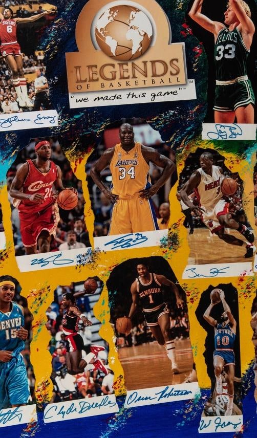 Michael Jordan Kobe Bryant LeBron James Signed Legends Of The Game Art - 11