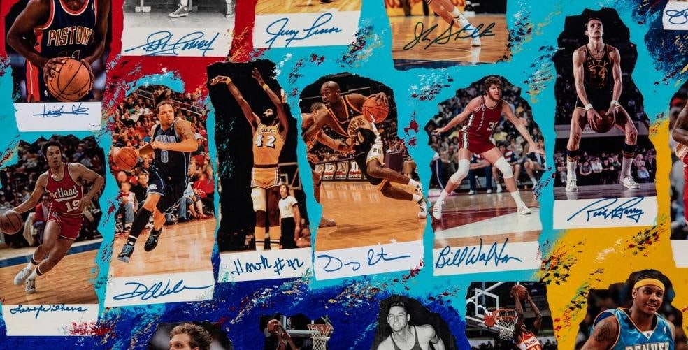 Michael Jordan Kobe Bryant LeBron James Signed Legends Of The Game Art - 15