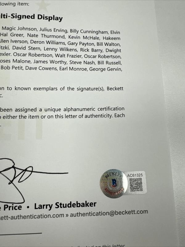 Michael Jordan Kobe Bryant LeBron James Signed Legends Of The Game Art - 19