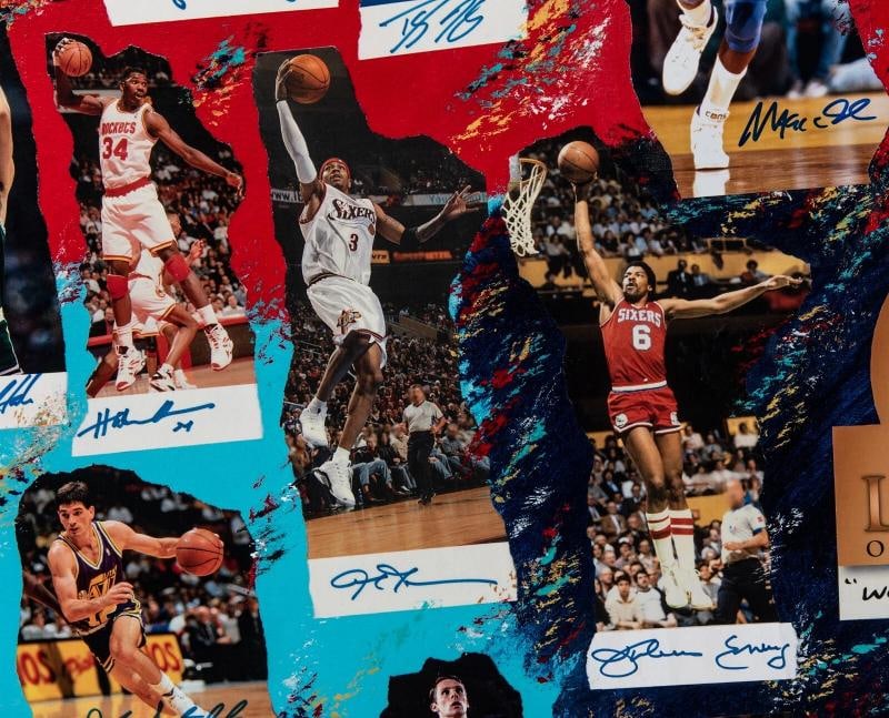 Michael Jordan Kobe Bryant LeBron James Signed Legends Of The Game Art - 3