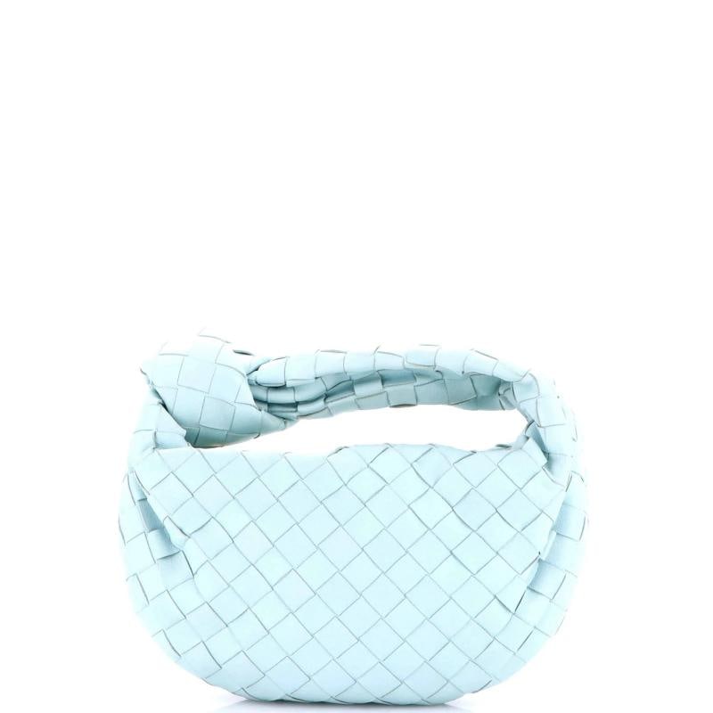 Bottega Veneta BV Jodie Hobo Intrecciato Nappa Mini: Condition: Pre-owned - Excellent,Brand: Bottega Veneta,Exterior Material: Leather,Style: Hobos,Exterior Color: Blue,Department: Women,Size: Mini,Accessories: Dust Bag Low Estimate: 4000.00High