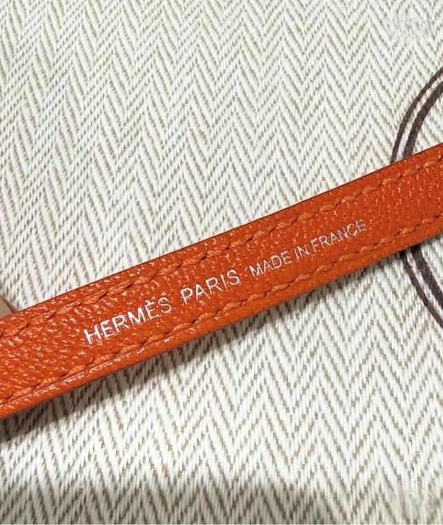 Unworn Hermes Mini Kelly 20 Verso Feu Orange Chevre Mysore Palladium Y Stamp - 7