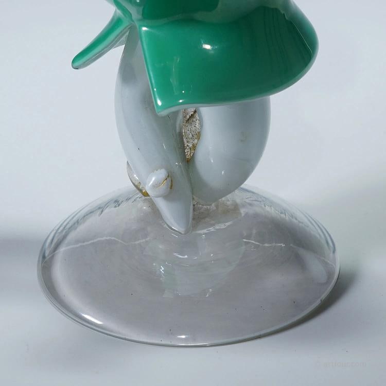 Vintage Murano Art Glass Sculpture of a Venetian Carnivalist, Seguso ca. 1940s - 8