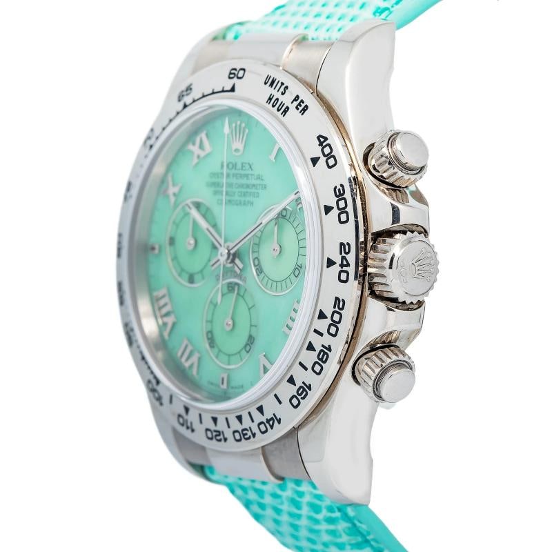 Rolex Daytona 116519 RARE Green Beach MOP 18k White Gold 2009 Papers Unisex 40mm - 3