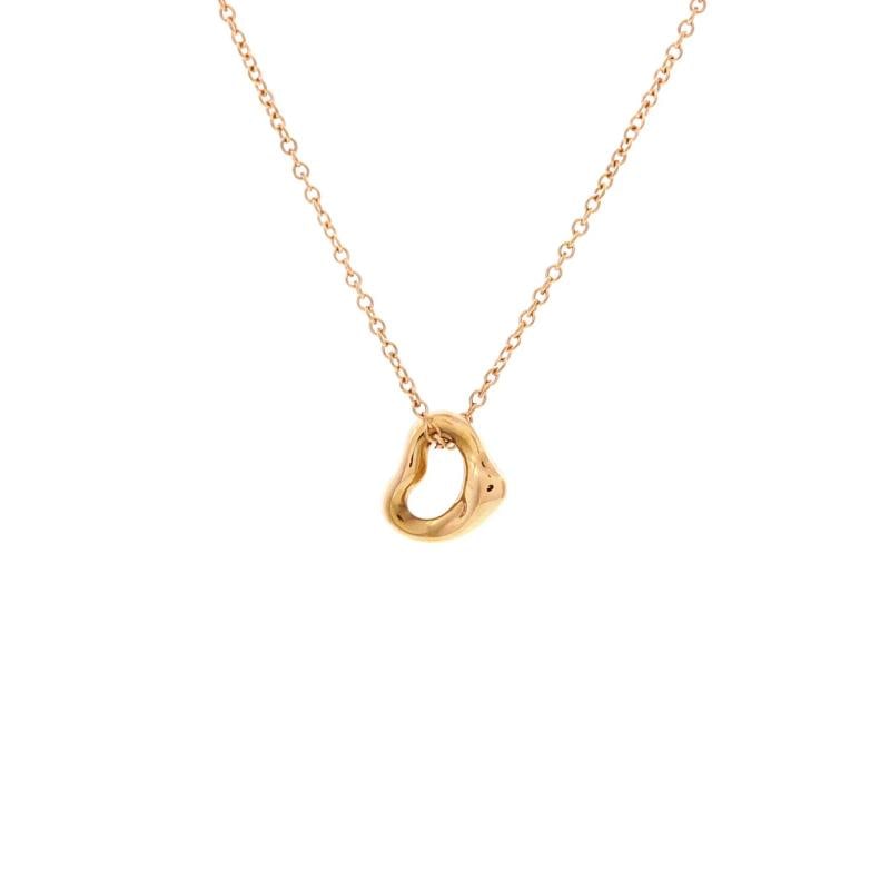 Tiffany & Co. Elsa Peretti Open Heart Pendant Necklace 18K Rose Gold 7mm: Condition: Pre-owned - Good,Brand: Tiffany & Co.,Main Stone: Unknown,Metal: 18K Yellow Gold,Metal Purity: 18K,Style: Pendant,Type: Necklace,Color: Rose Gold,Material: 18K Rose Gold Low Estimate: