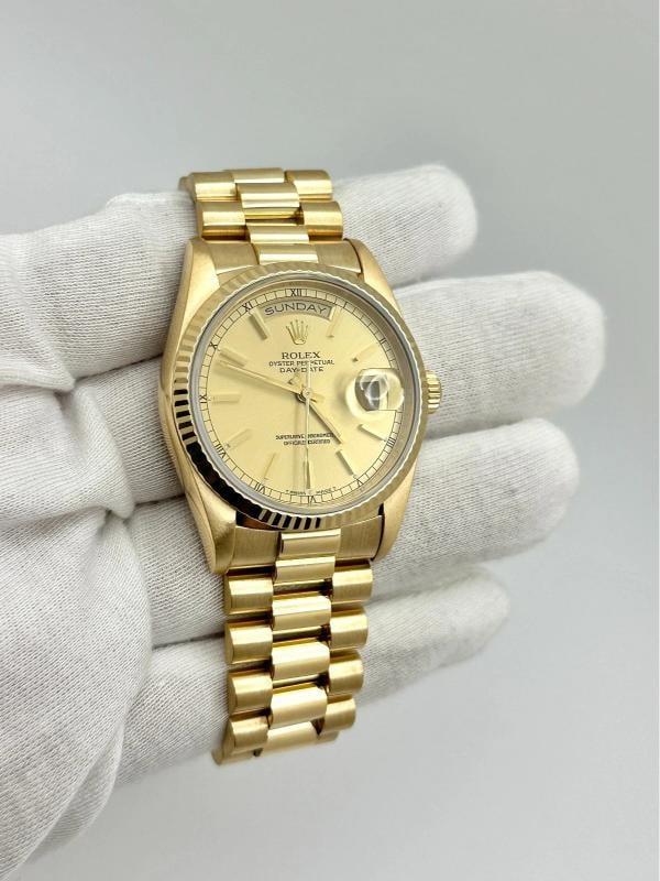 Van Cleef & Arpels Rolex Day Date President 18238 VCA 18K Yellow Gold Box Paper - 10