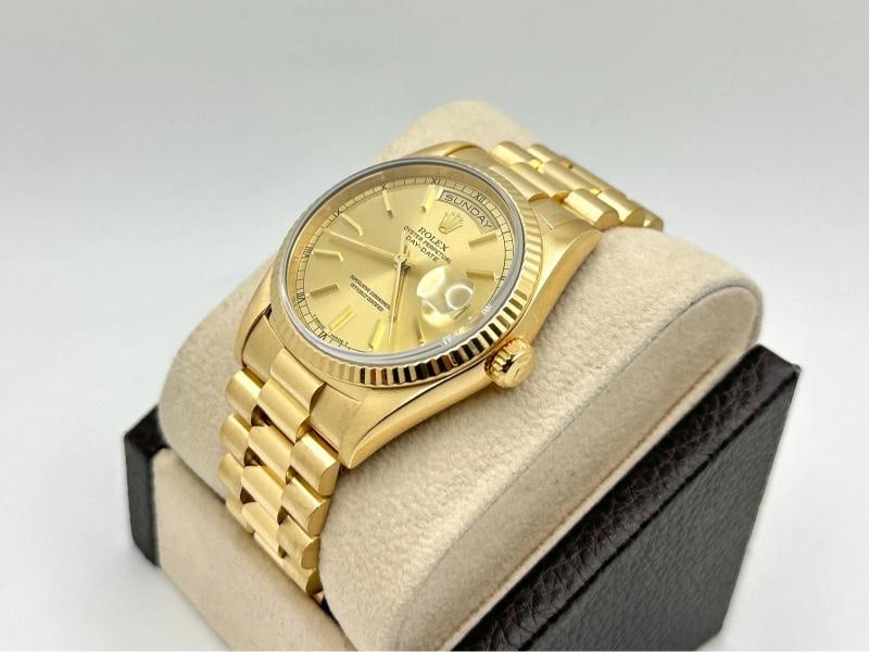 Van Cleef & Arpels Rolex Day Date President 18238 VCA 18K Yellow Gold Box Paper - 8