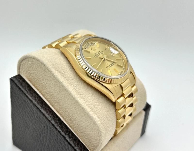 Van Cleef & Arpels Rolex Day Date President 18238 VCA 18K Yellow Gold Box Paper - 9