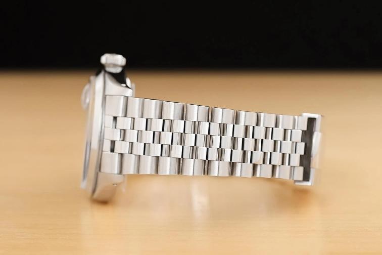 ROLEX OYSTER PERPETUAL DATE 1500 GREEN DIAL SMOOTH BEZEL STEEL 34MM WATCH - 5