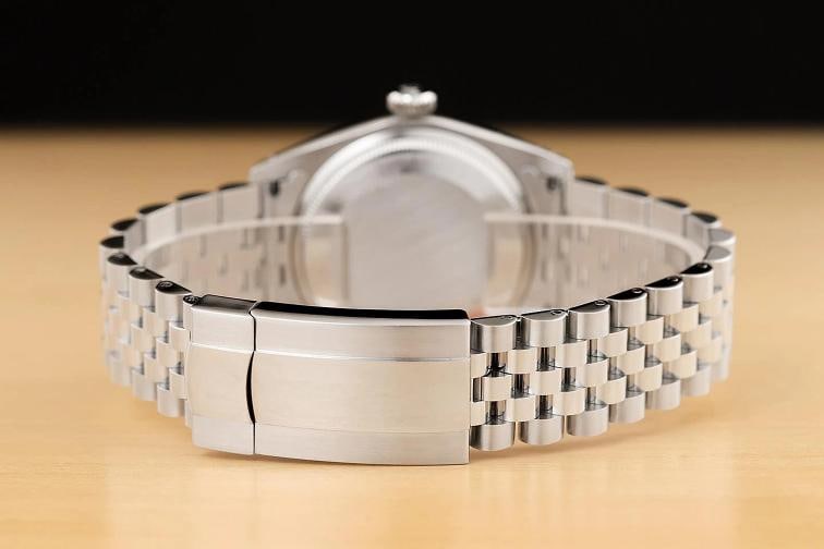 ROLEX OYSTER PERPETUAL DATE 1500 GREEN DIAL SMOOTH BEZEL STEEL 34MM WATCH - 6