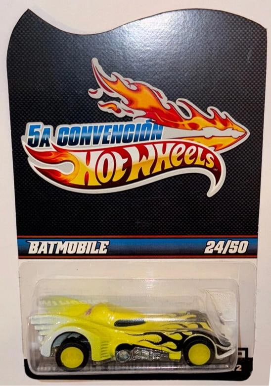 Yellow 1989 BATMOBILE Hot Wheels 2012 Mexico Convention #24/50 RARE! (1 of 2)