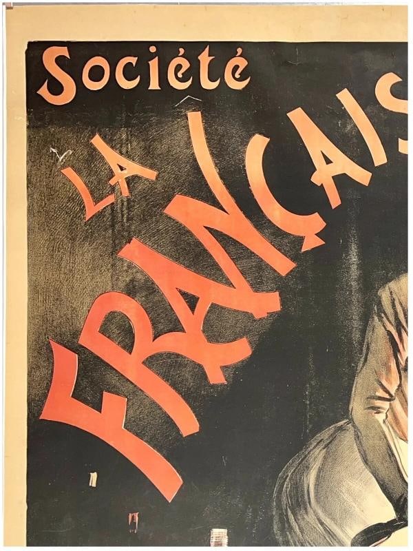 Original Vintage Poster MARQUE DIAMANT Art Nouveau French Cycling Cycles LINEN - 2