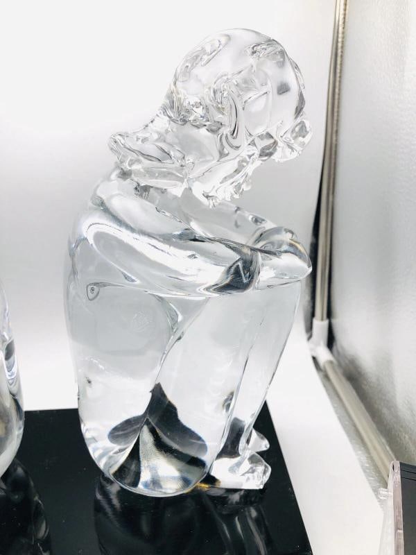EXCELLENT MURANO ITALIAN ART GLASS BY LOREDANO ROSIN SIGNED BOY/ GIRL SCULPTURE - 4