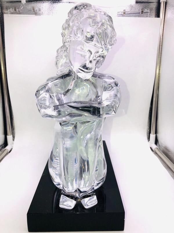 EXCELLENT MURANO ITALIAN ART GLASS BY LOREDANO ROSIN SIGNED BOY/ GIRL SCULPTURE - 5
