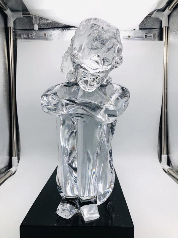 EXCELLENT MURANO ITALIAN ART GLASS BY LOREDANO ROSIN SIGNED BOY/ GIRL SCULPTURE - 7