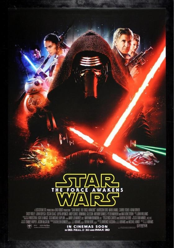 STAR WARS THE FORCE AWAKENS CineMasterpieces 2015 ORIGINAL KYLO REN MOVIE POSTER (1 of 1)