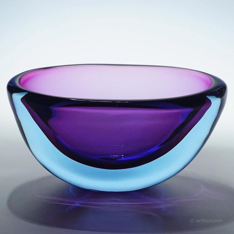 Large Art Glass Bowl by Flavio Poli for Seguso Vetri D'Arte 1950s - 4