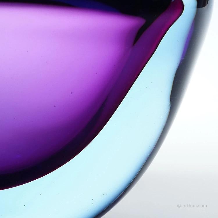 Large Art Glass Bowl by Flavio Poli for Seguso Vetri D'Arte 1950s - 6