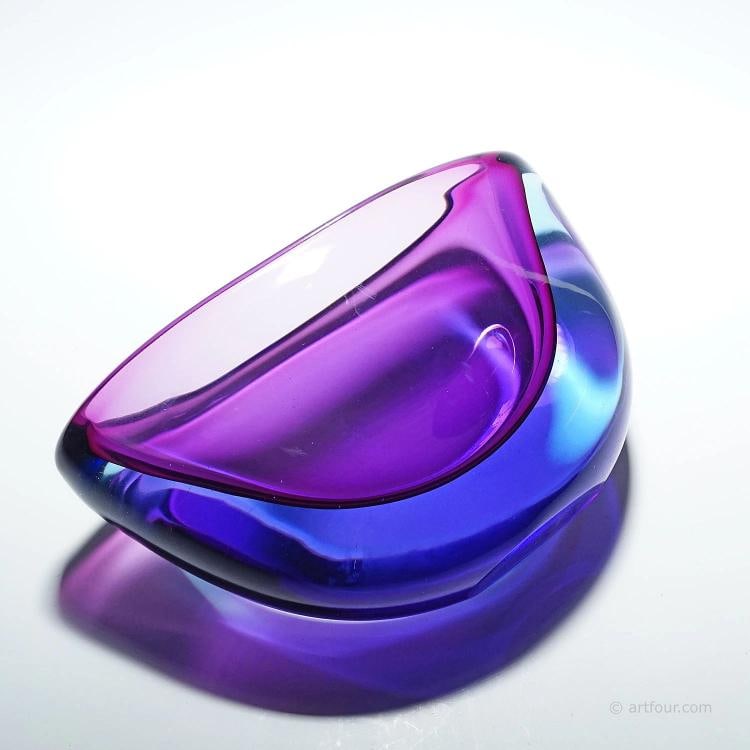 Large Art Glass Bowl by Flavio Poli for Seguso Vetri D'Arte 1950s - 7