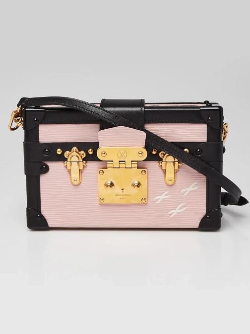 Louis Vuitton Pink/Black Epi Leather Petite Malle Bag: Condition: Pre-owned - Good,Brand: Louis Vuitton,Exterior Material: Leather,Style: Clutches,Crossbody Bags,Evening Bags,Exterior Color: Pink,Department: Women Low Estimate: 4000.00 High Estimate: 600