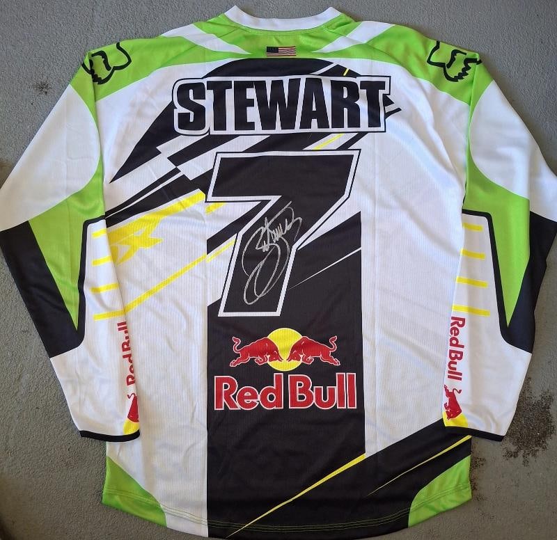 James Bubba Stewart #7 Signed Replica Fox Kawasaki Jersey - Medium SX MX (1 of 4)