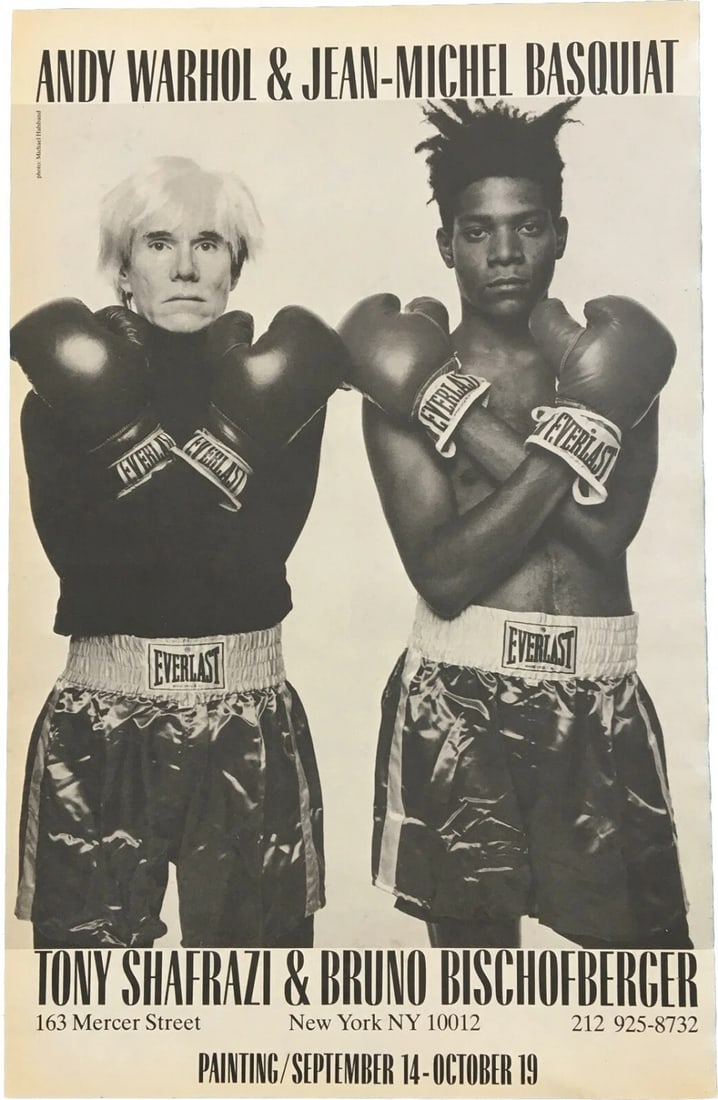 Warhol Basquiat Boxing Poster: 1985 Tony Shafrazi Gallery Exhibition (1 of 1)
