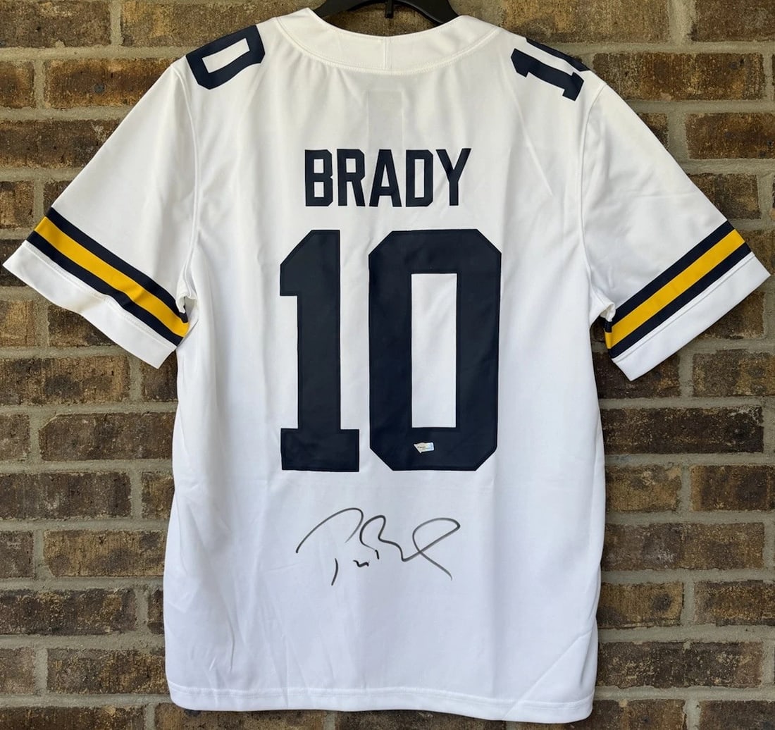 Michigan TOM BRADY Signed Autographed Jumpman Jordan Official Jersey FANATICS (1 of 7)