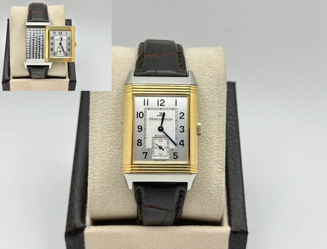 Jaeger LeCoultre Reverso 270.5.62 Grande Taille SIlver Dial 18k Gold Steel (1 of 9)