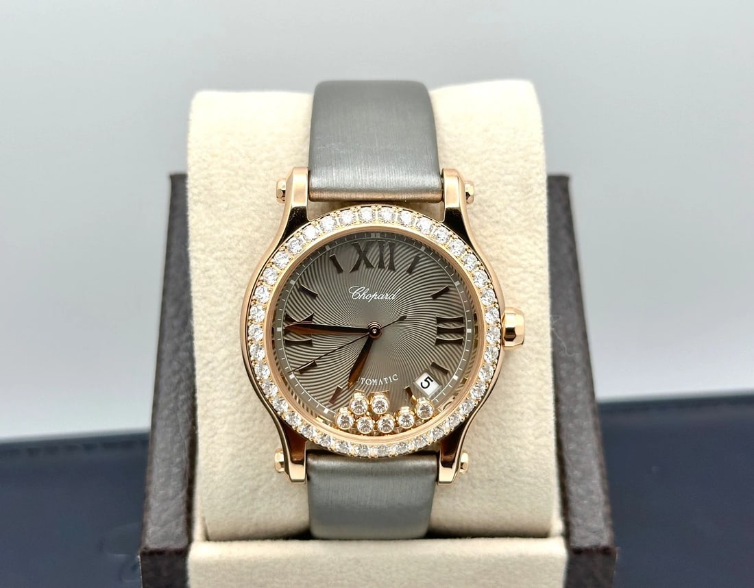 Chopard Happy Sport 274808-5014 36mm Floating Diamond 18K Rose Gold Box Papers (1 of 11)