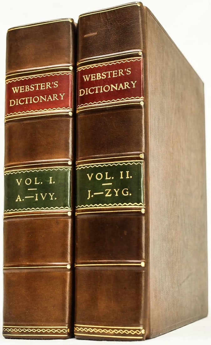 1831 Dictionary of English Language Noah Webster First UK Edition Fine Leather (1 of 12)