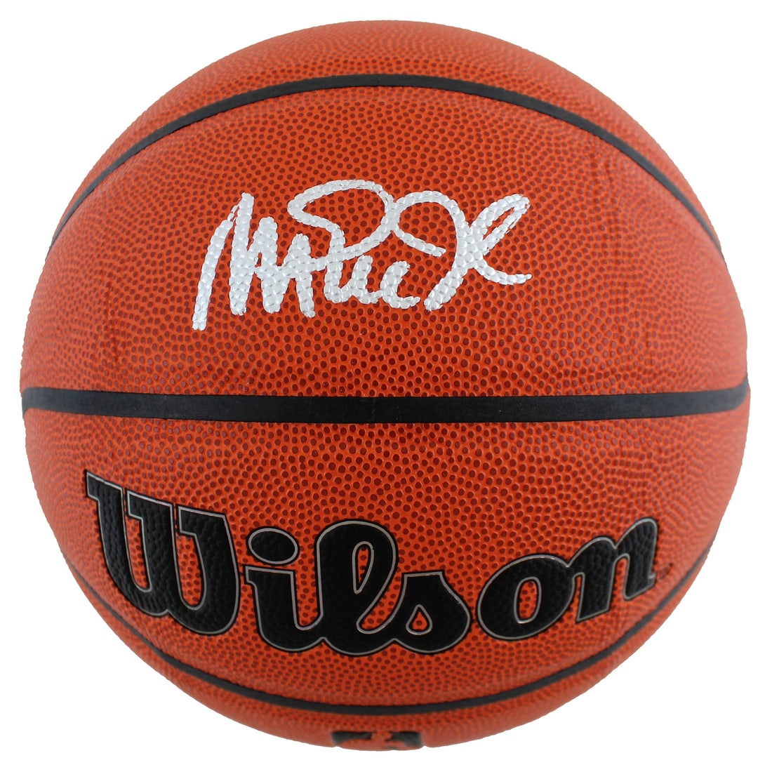 Lakers Magic Johnson Authentic Signed Wilson Basketball w/ Silver Sig BAS Wit (1 of 1)