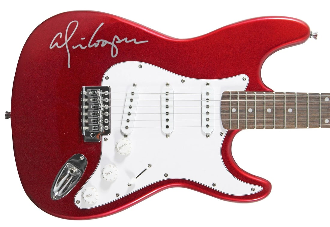 Alice Cooper Authentic Signed Metallic Red Electric Guitar BAS Witnessed (1 of 2)