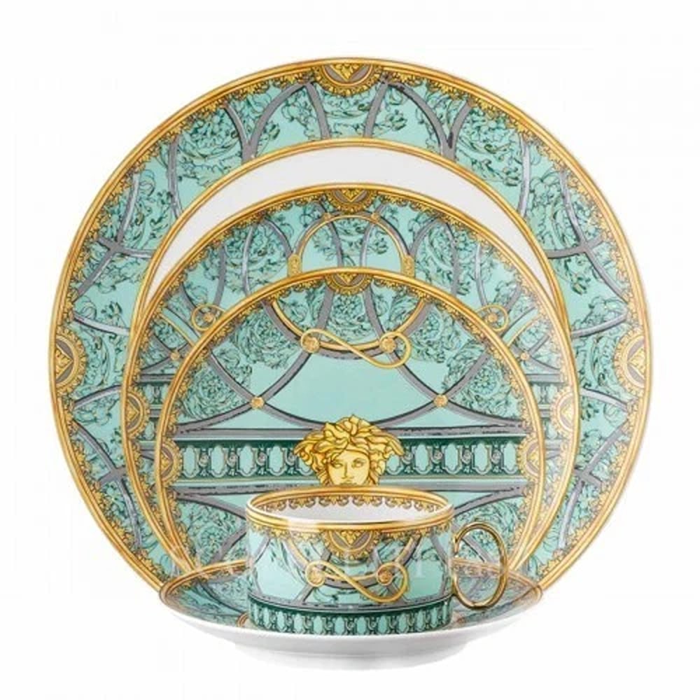 Versace Rosenthal La Scala del Palazzo Green5 Piece Place Setting,Dinnerware Set (1 of 1)