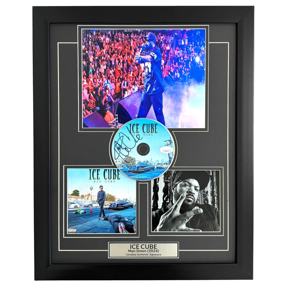 Ice Cube Autographed "Man Down" CD Album Framed JSA COA Signed NWA (1 of 2)
