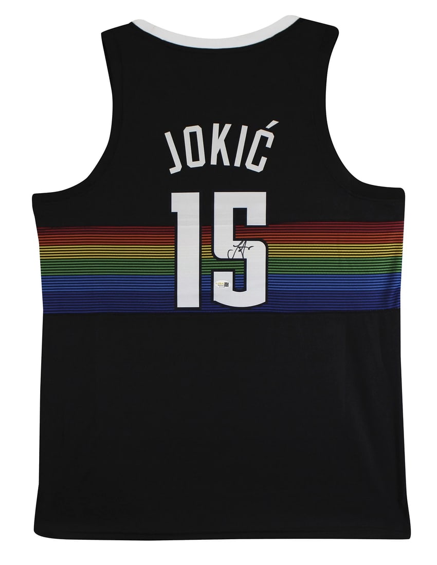 Nikola Jokic Authentic Signed Black Throwback Pro Style Jersey Autographed JSA: Player: Nikola Jokic,Product: Jersey,Original/Reprint: Original,Autograph Authentication: JSA,Team: Denver Nuggets,PRODUCT_COA: JSA,PRODUCT_SIGNED_BY_NAME: Nikola Jokic,PRODUCT_SIGNED_BY_BRAND:
