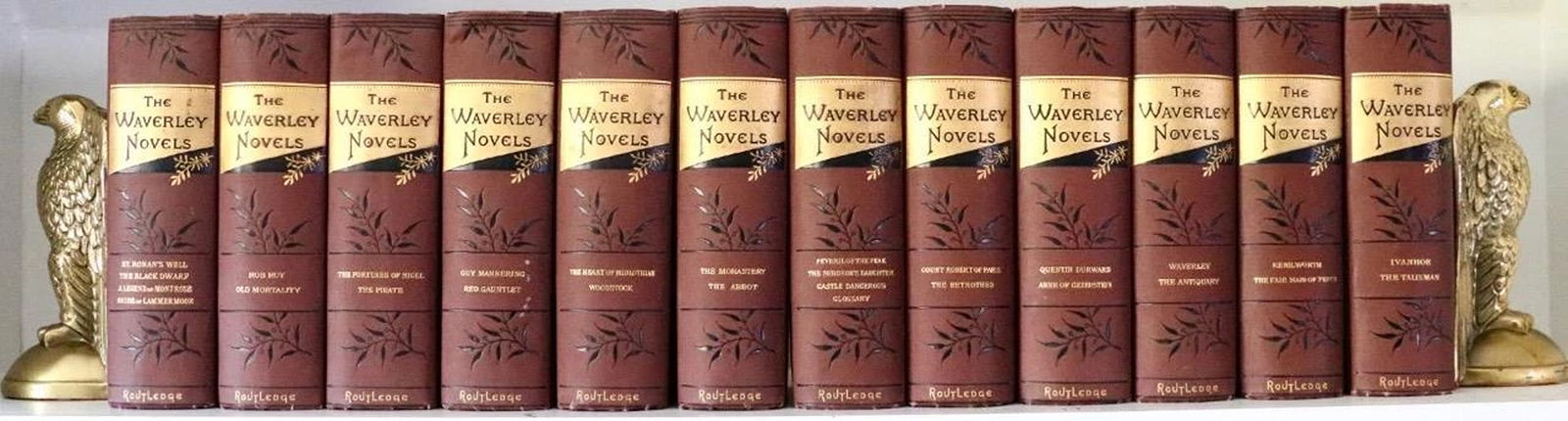 c1890 WAVERLEY NOVELS ROB ROY IVANHOE THE PIRATE NEAR FINE ILLUSTRATED STUNNING (1 of 12)