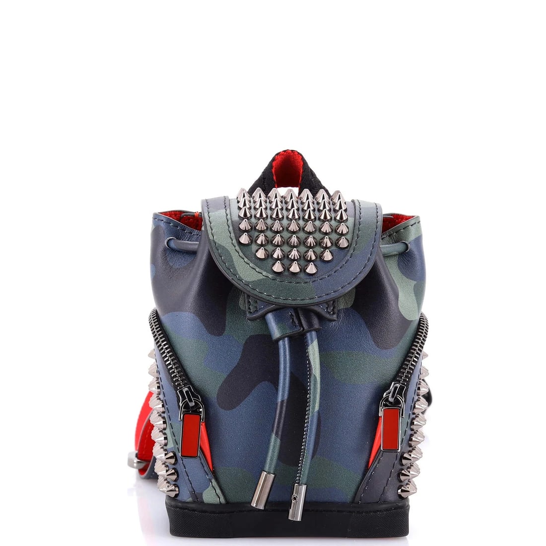 Christian Louboutin Explorafunk Keyring Crossbody Bag Spiked Printed Leather (1 of 5)