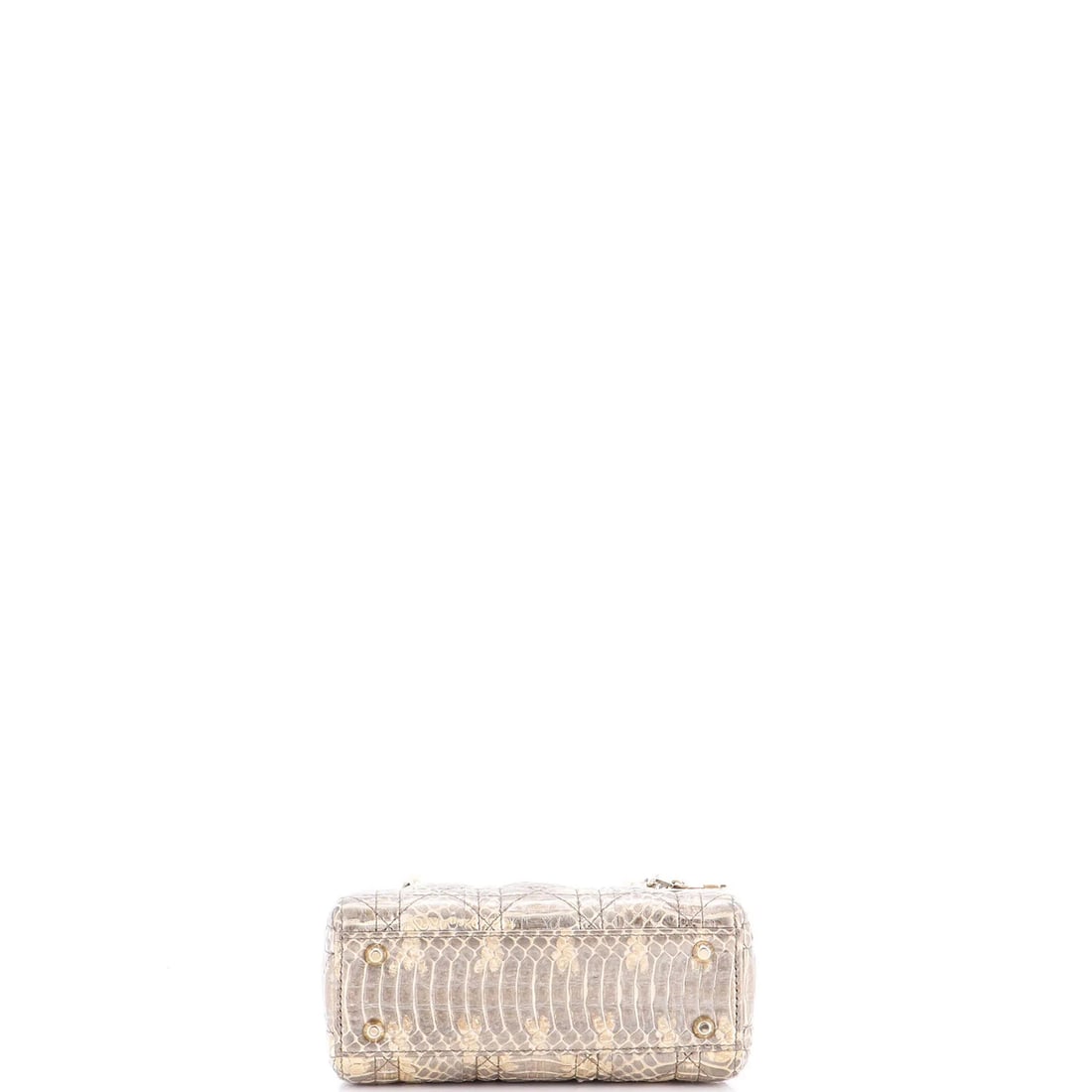 Christian Dior Lady Dior Chain Bag Cannage Quilt Python Mini - 4