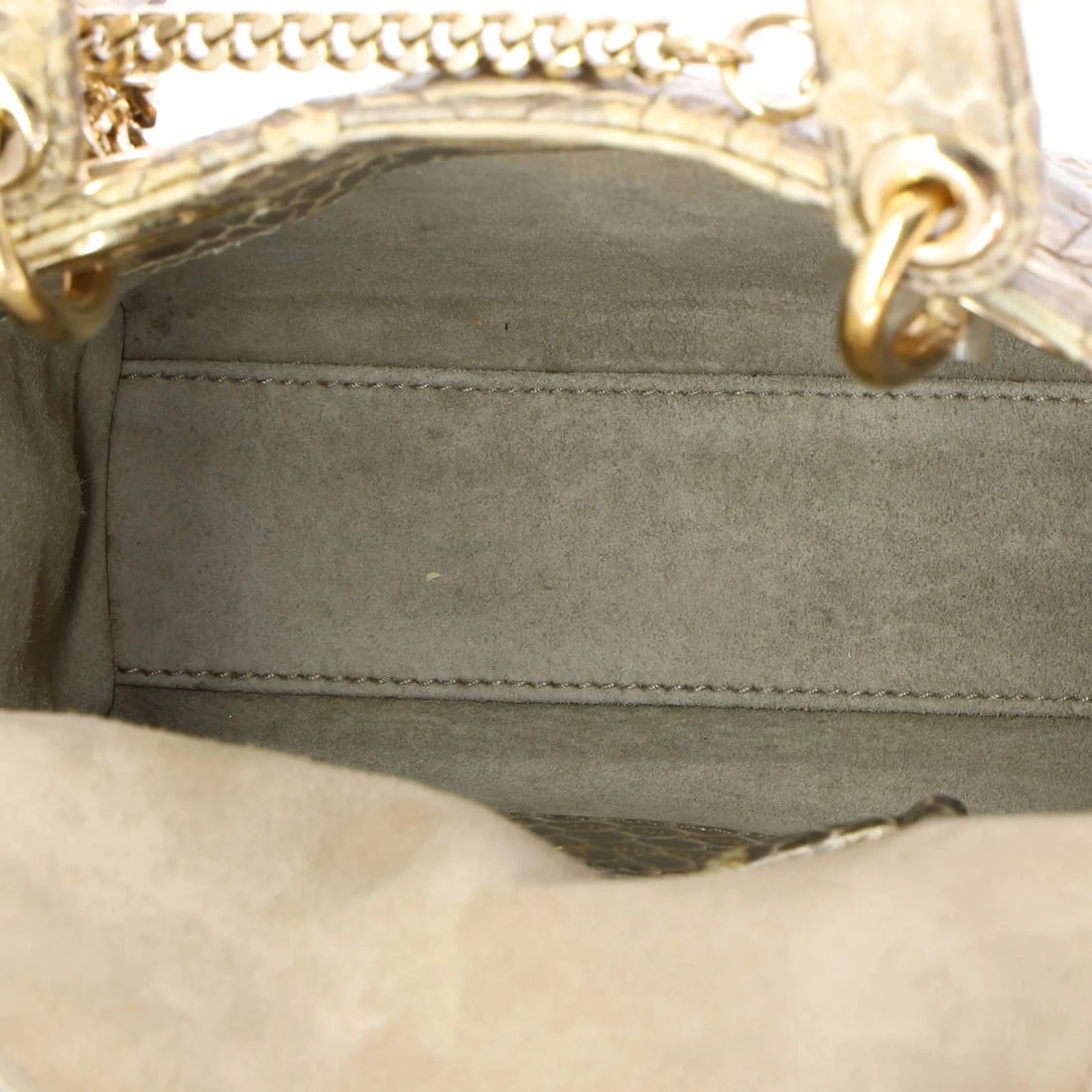 Christian Dior Lady Dior Chain Bag Cannage Quilt Python Mini - 5